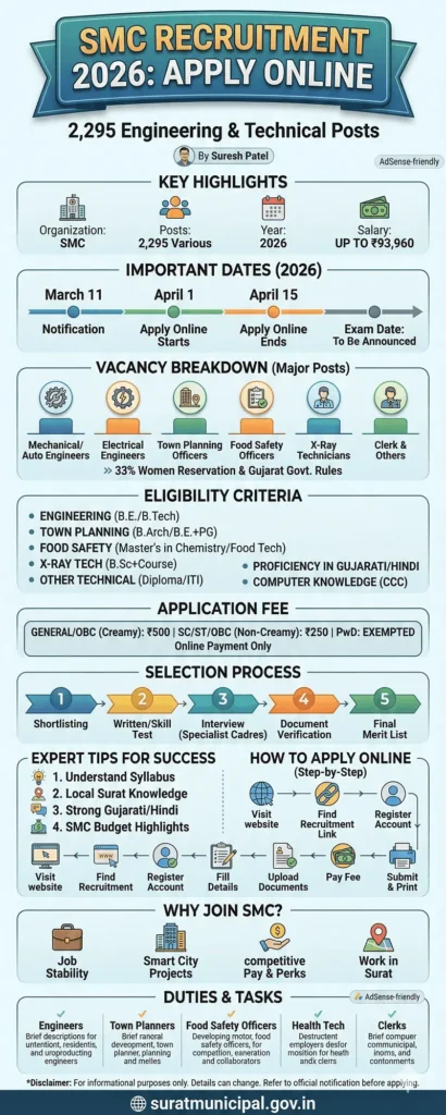SMC Recruitment 2026 Overview Infographic